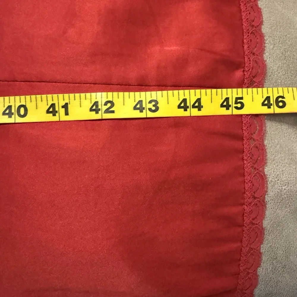 Vintage Red Satin Nightgown L* Intimates Sexy Lingerie‎ Long Pajamas Maxi Dress